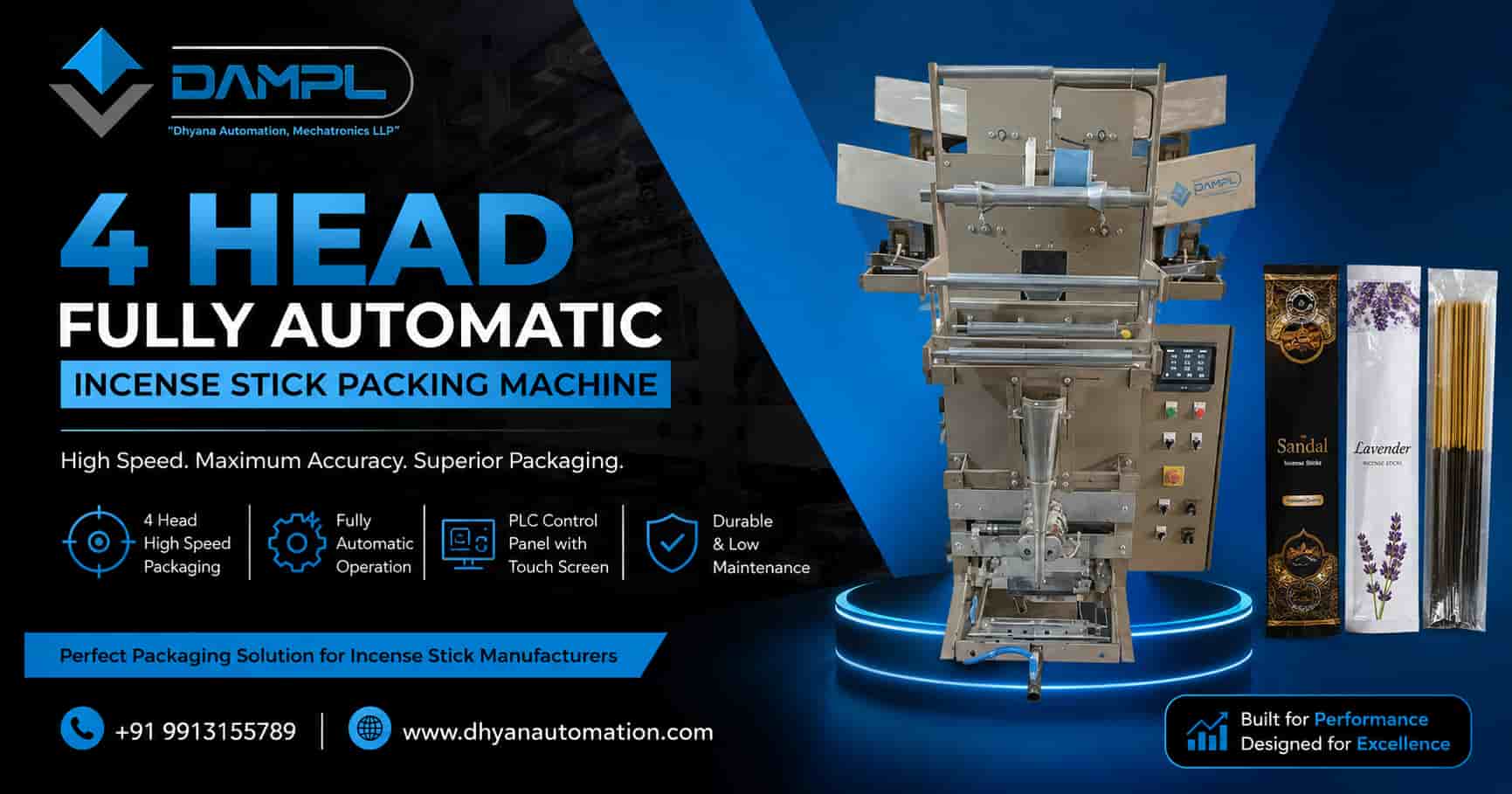4 Head Fully Automatic Incense Stick Packing Machine