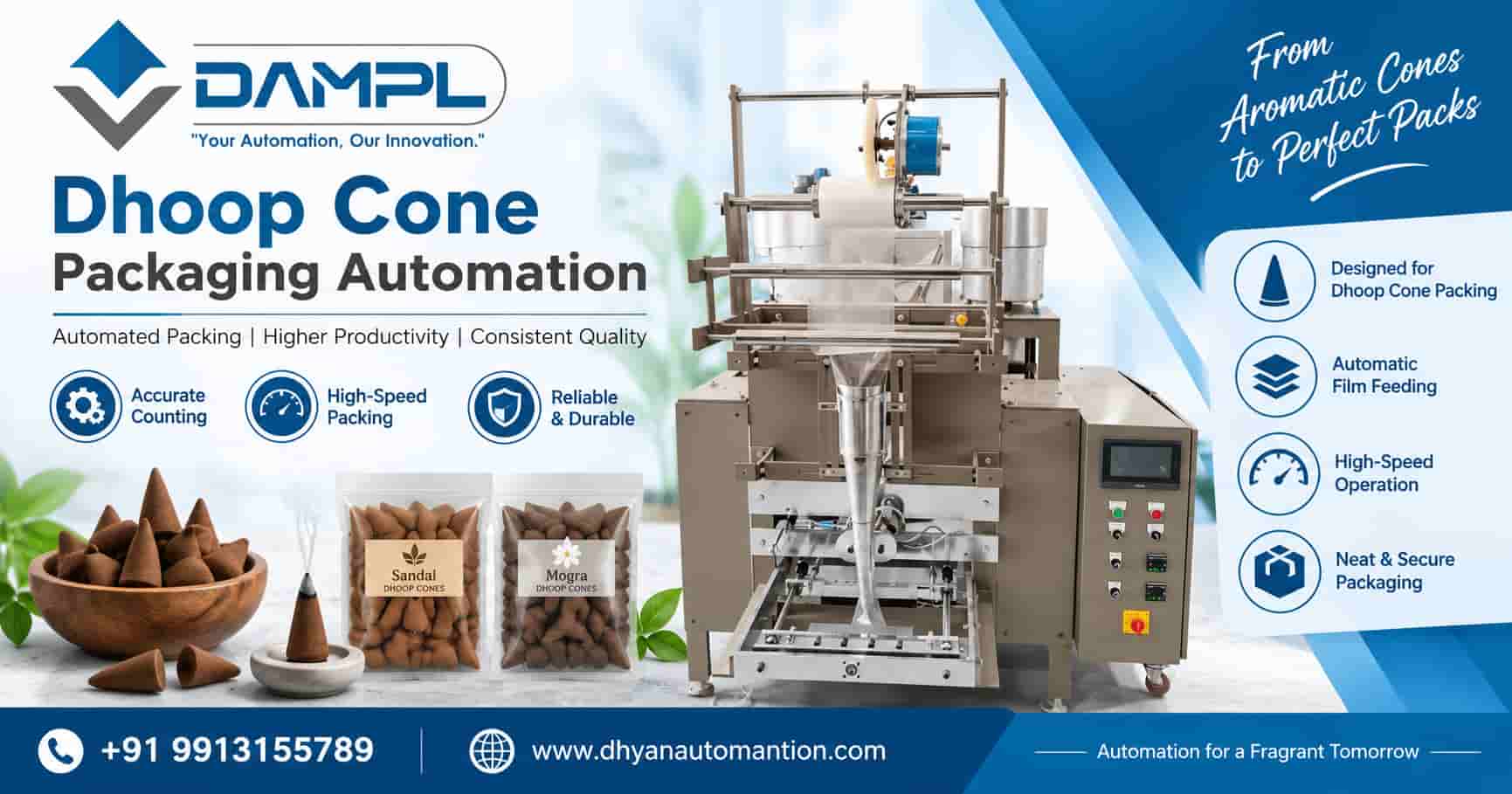 Dhoop Cone Packaging Automation