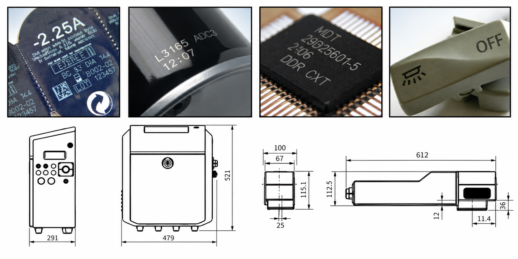 Fiber Laser Marking System Samples and Machine Drawing